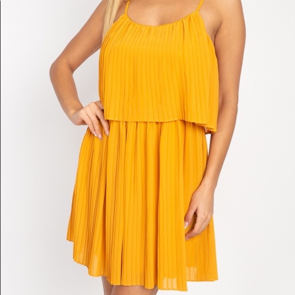 Pleated Mini Dress - Picture 2 of 6